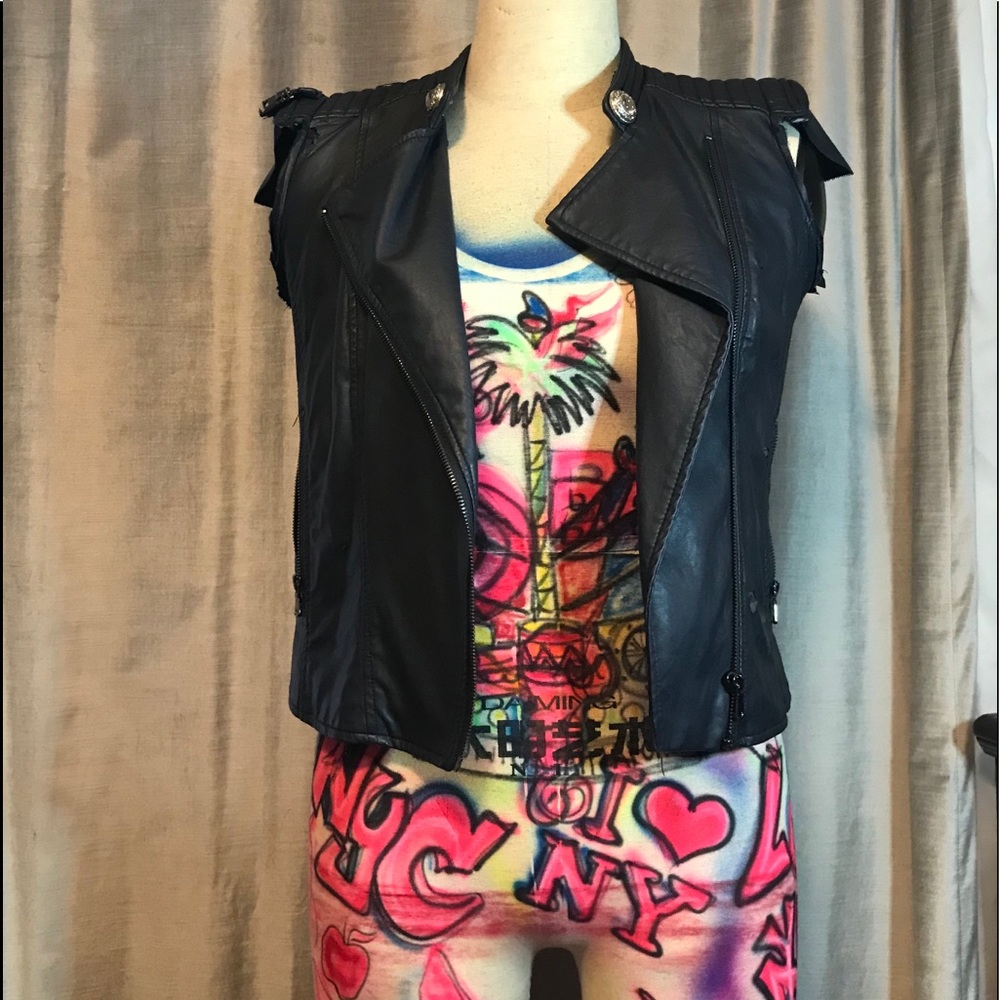 Distressed Up-cycled Forever 21 Vest